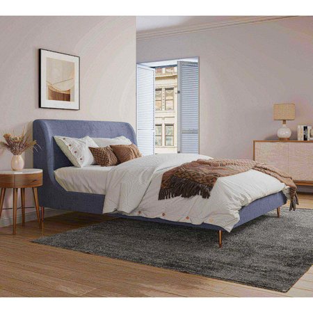 Manhattan Comfort Heather Full-Size Bed in Grey BD003-FL-GY